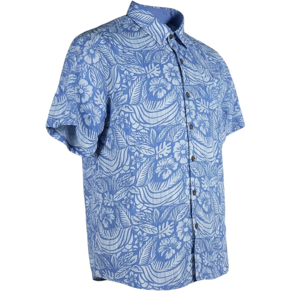 Tommy Bahama Coconut Point IslandZone Blue Tropical Floral Shirt Men's 1XLB Big